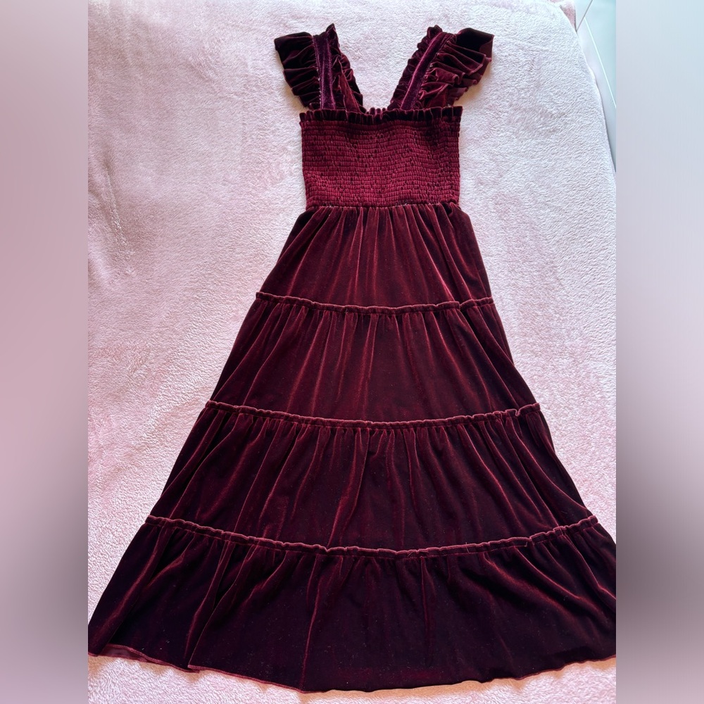 Velvet Red Dress 3/4 Girls 12 Dress